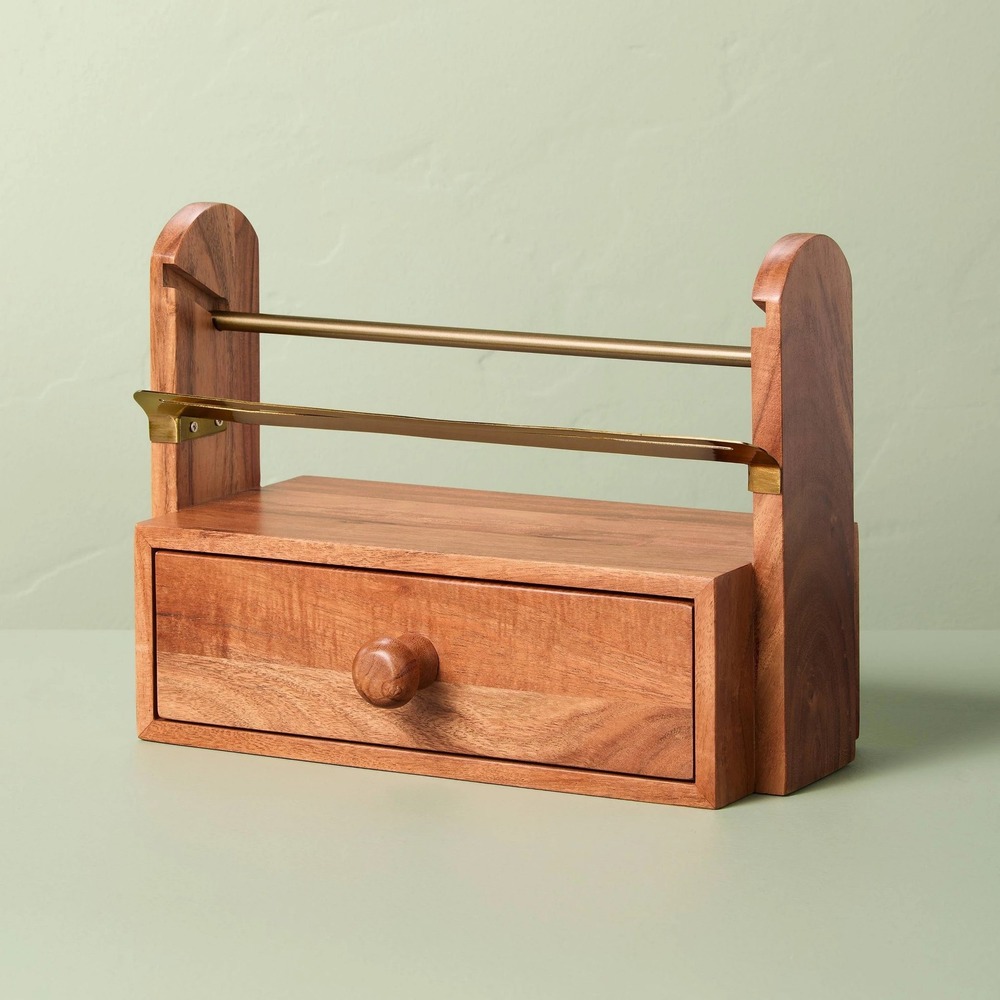 Wood and Brass Ribbon Holder - Hearth & Hand Magnolia, Target Christmas